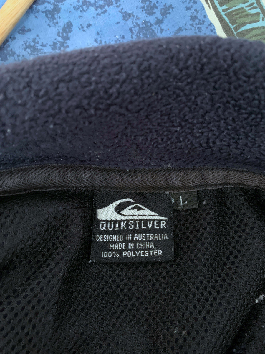 VINTAGE QUIKSILVER FLEECE QTR ZIP - M/L