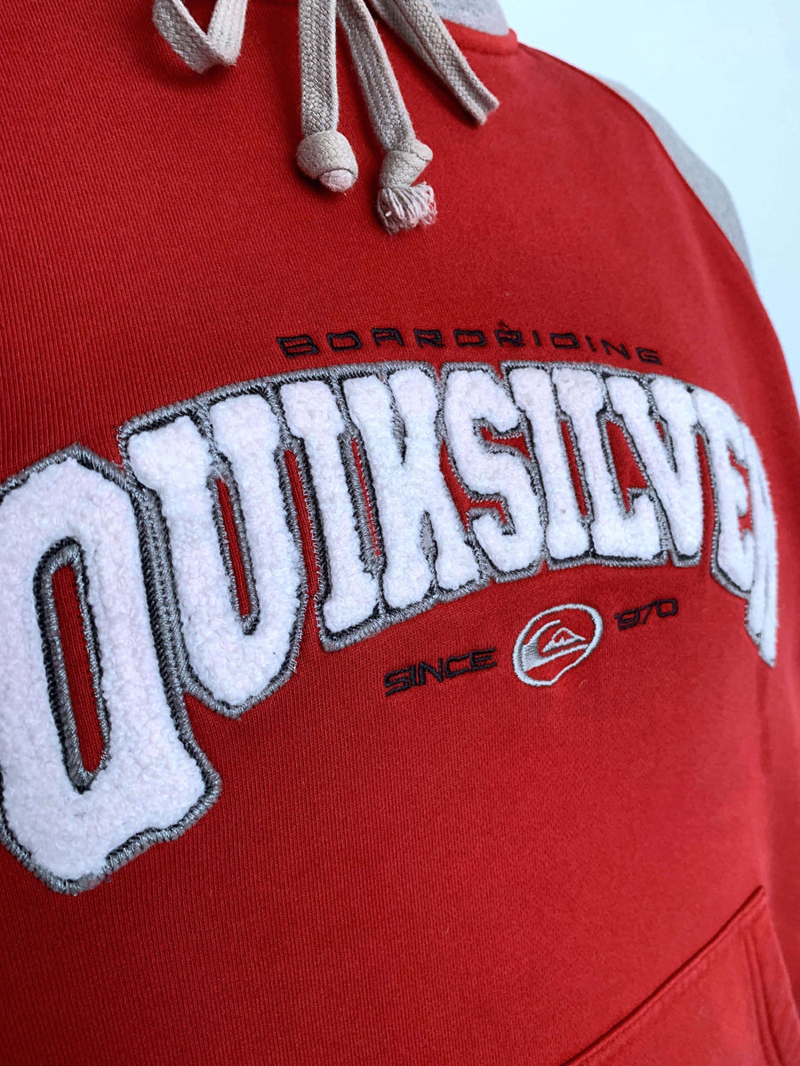 THICK VINTAGE QUIKSILVER TWO-TONE HOODIE - S/M