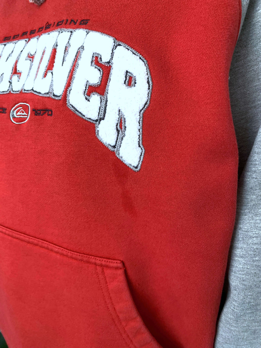 THICK VINTAGE QUIKSILVER TWO-TONE HOODIE - S/M