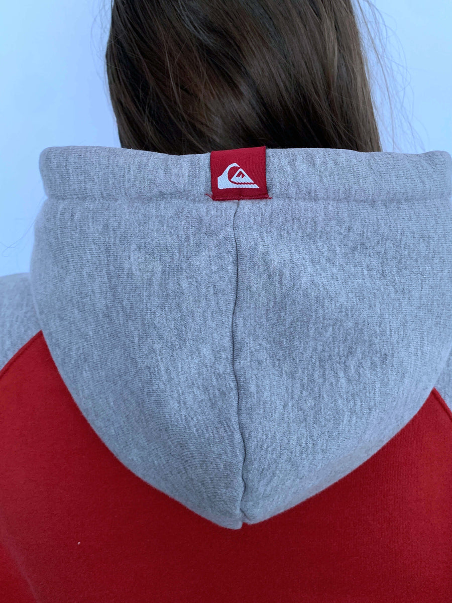 THICK VINTAGE QUIKSILVER TWO-TONE HOODIE - S/M