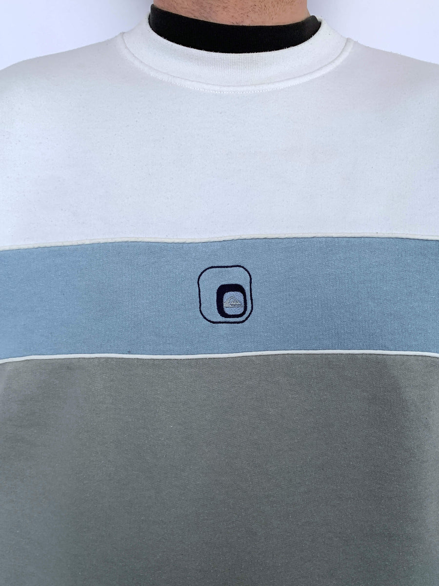 RARE 90S QUIKSILVER TRI-TONE CREWNECK - M