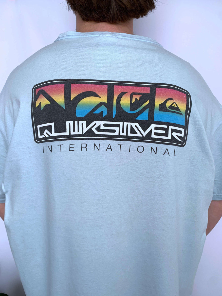 BAGGY VINTAGE QUIKSILVER LOGOS TEE - XL