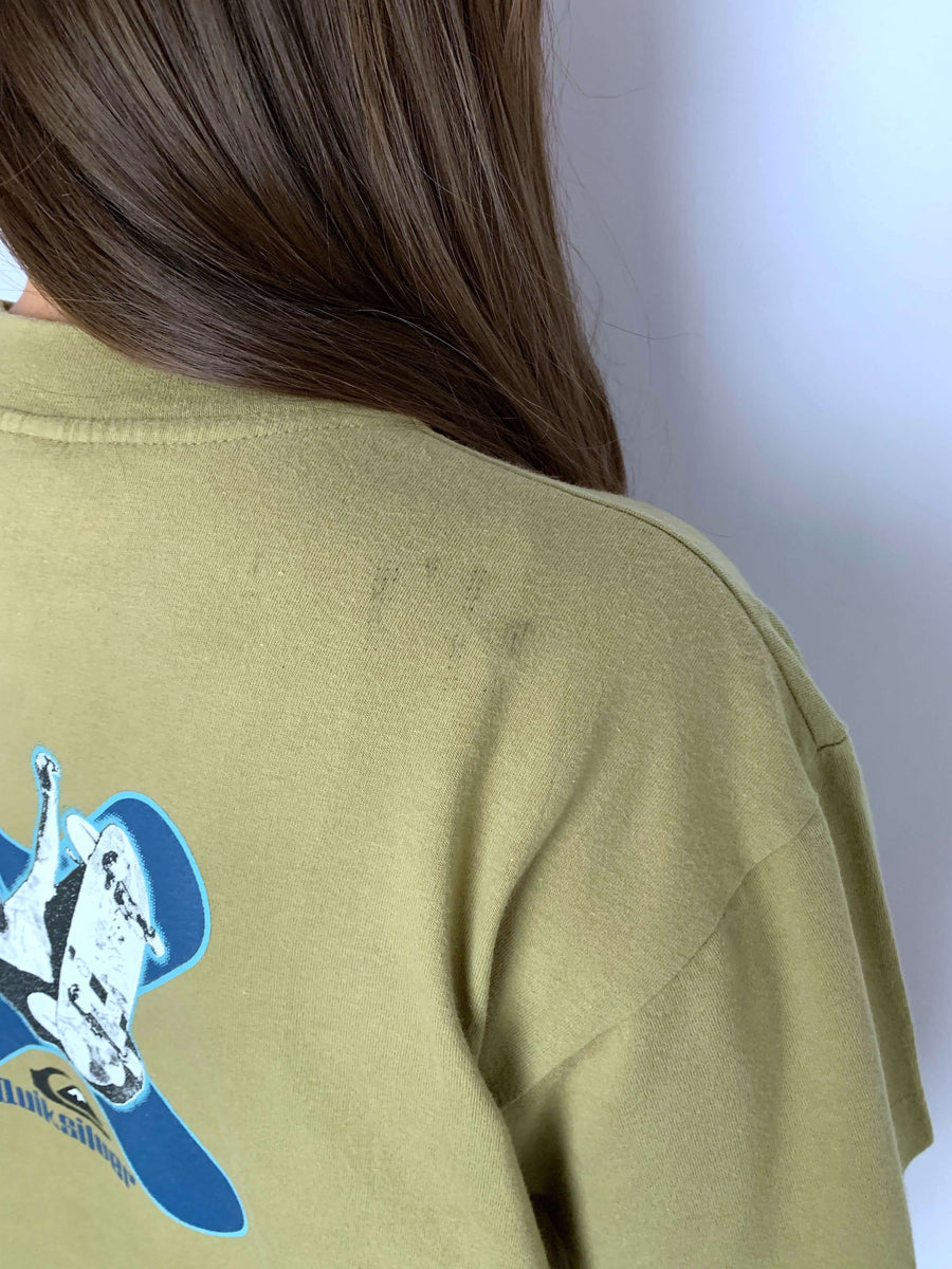 VINTAGE QUIKSILVER SKATER GRAPHIC TEE - 10