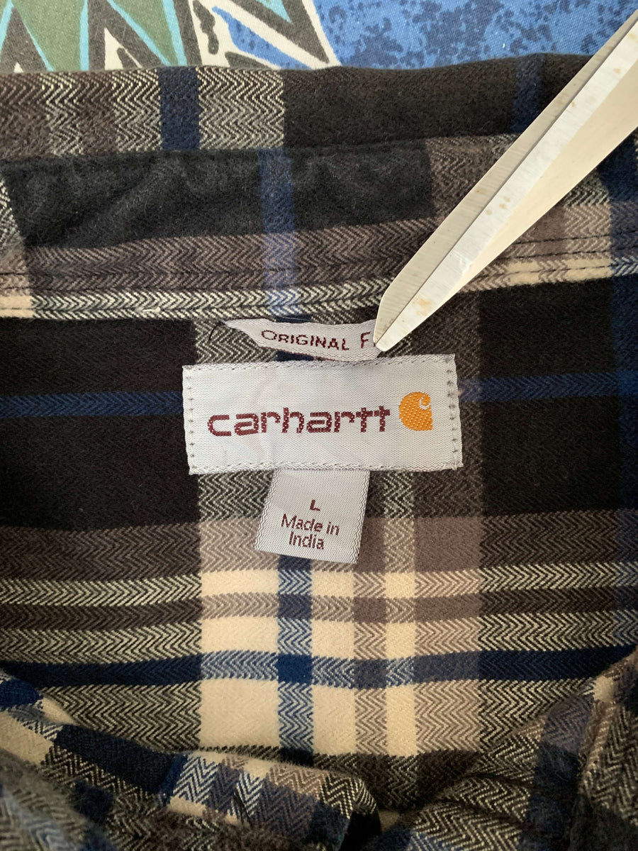 THICK CARHARTT CHECK OVERSHIRT - L