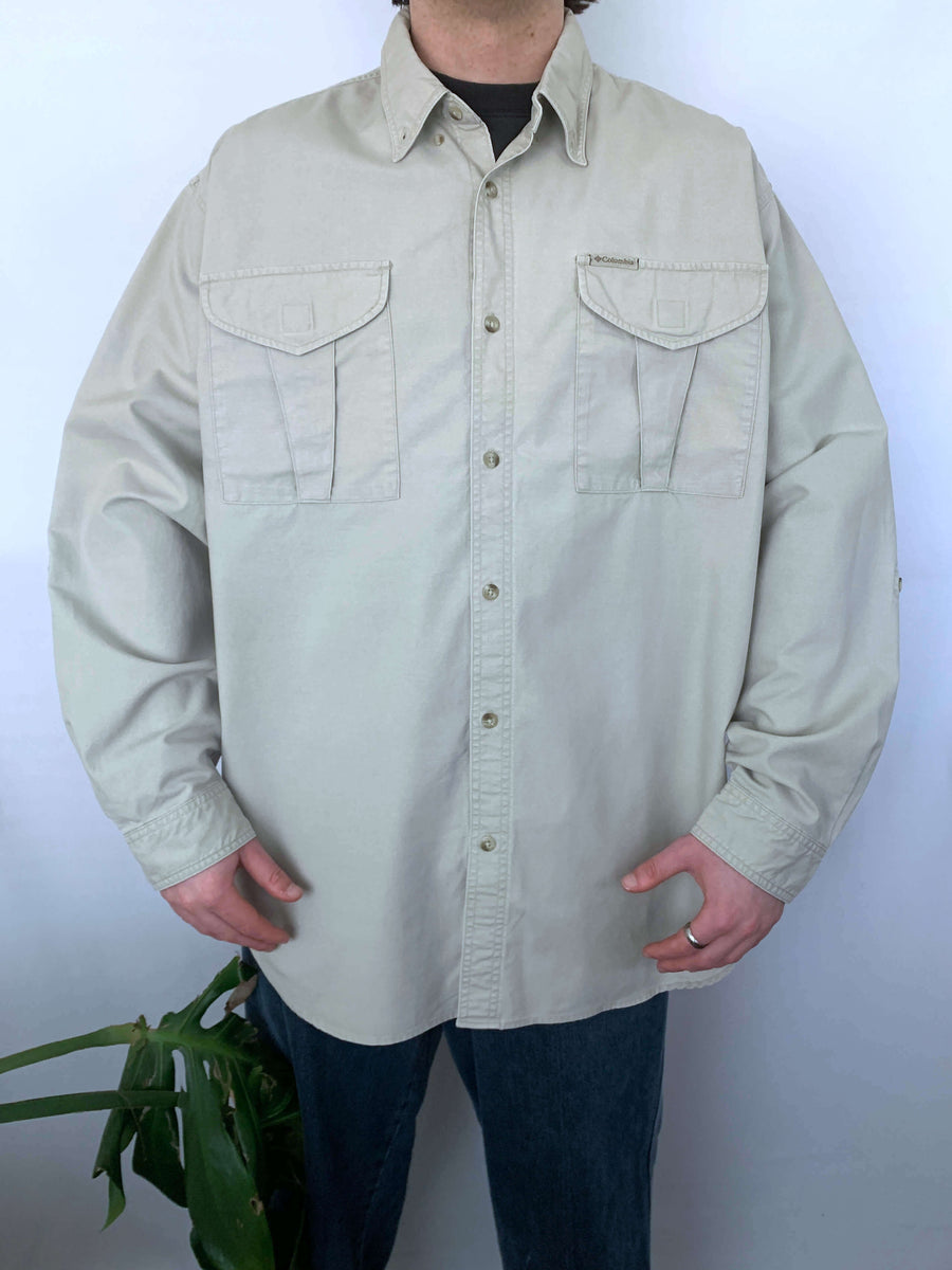 VINTAGE COLUMBIA DOUBLE-POCKET OVERSHIRT - XXL