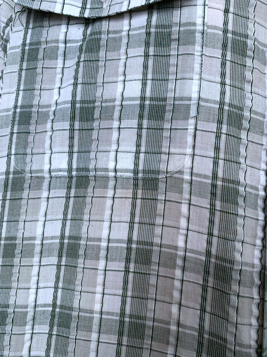 BISLEY CHECK BUTTON UP - L