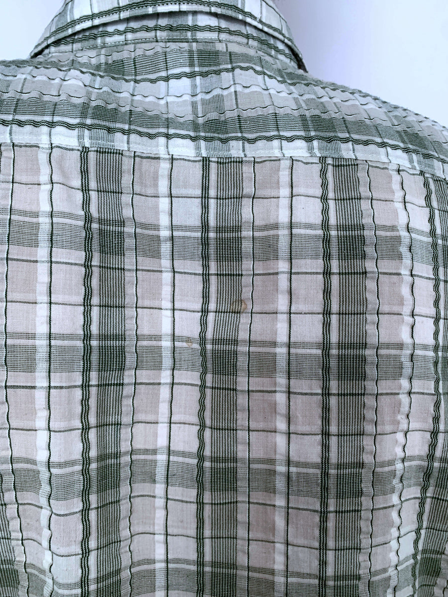 BISLEY CHECK BUTTON UP - L