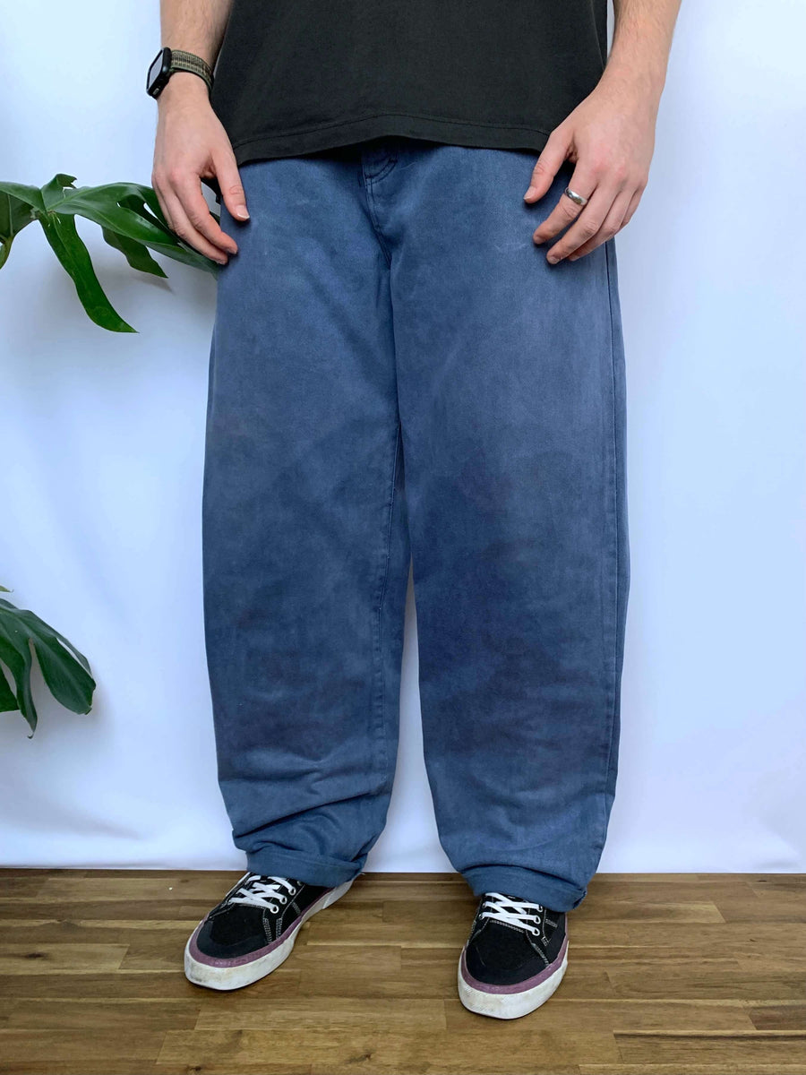 FADED BAGGY VINTAGE QUIKSILVER QSD PANTS - W34/35