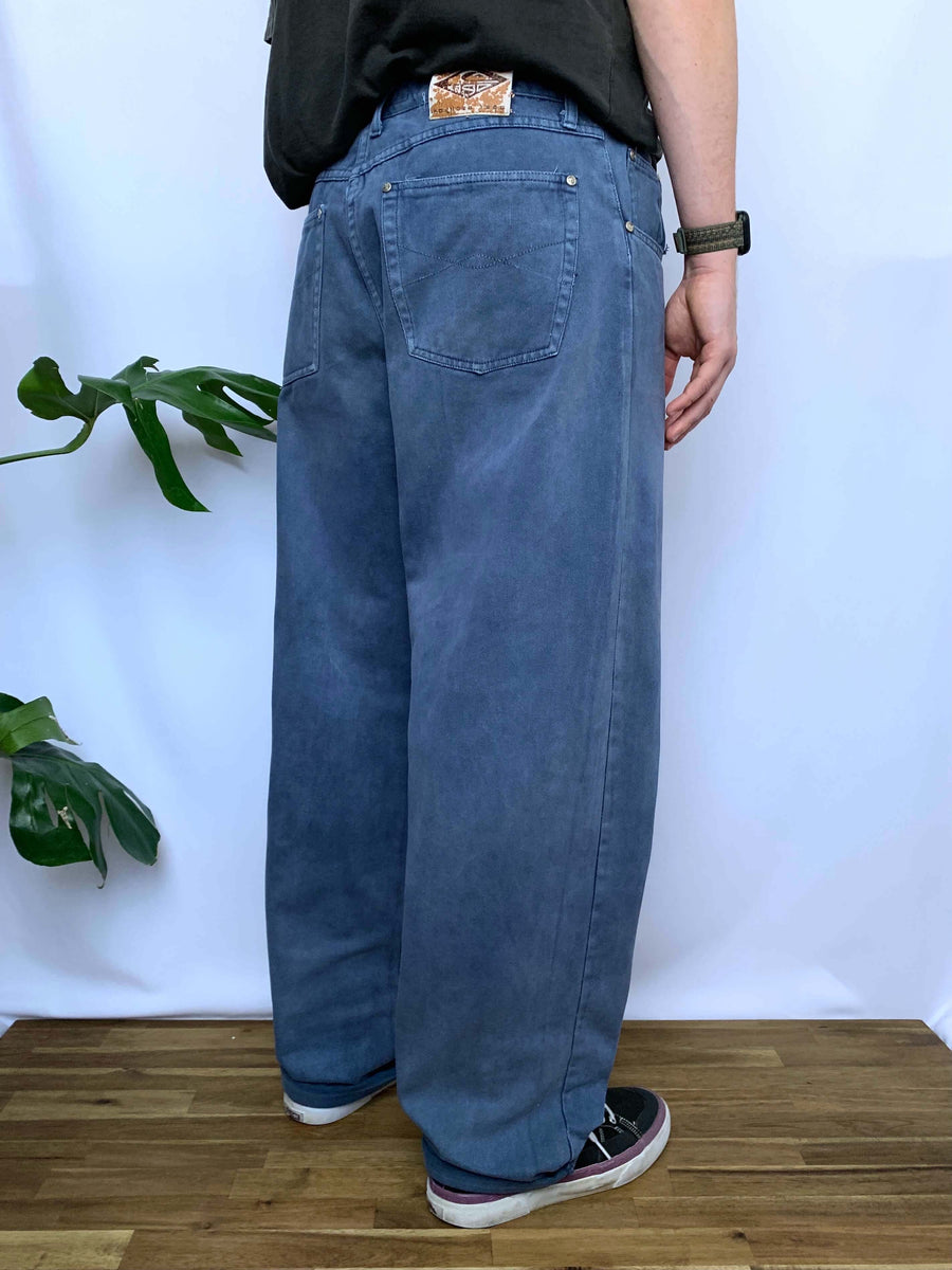 FADED BAGGY VINTAGE QUIKSILVER QSD PANTS - W34/35