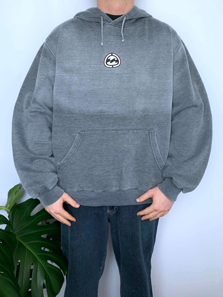 FADED VINTAGE BILLABONG SPELLOUT GRAPHIC HOODIE* - L