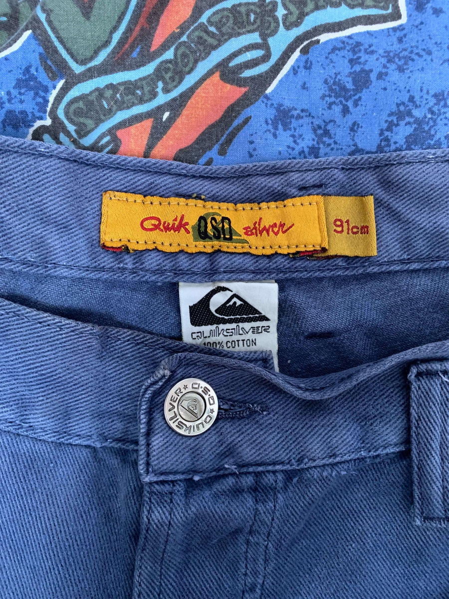 FADED BAGGY VINTAGE QUIKSILVER QSD PANTS - W34/35