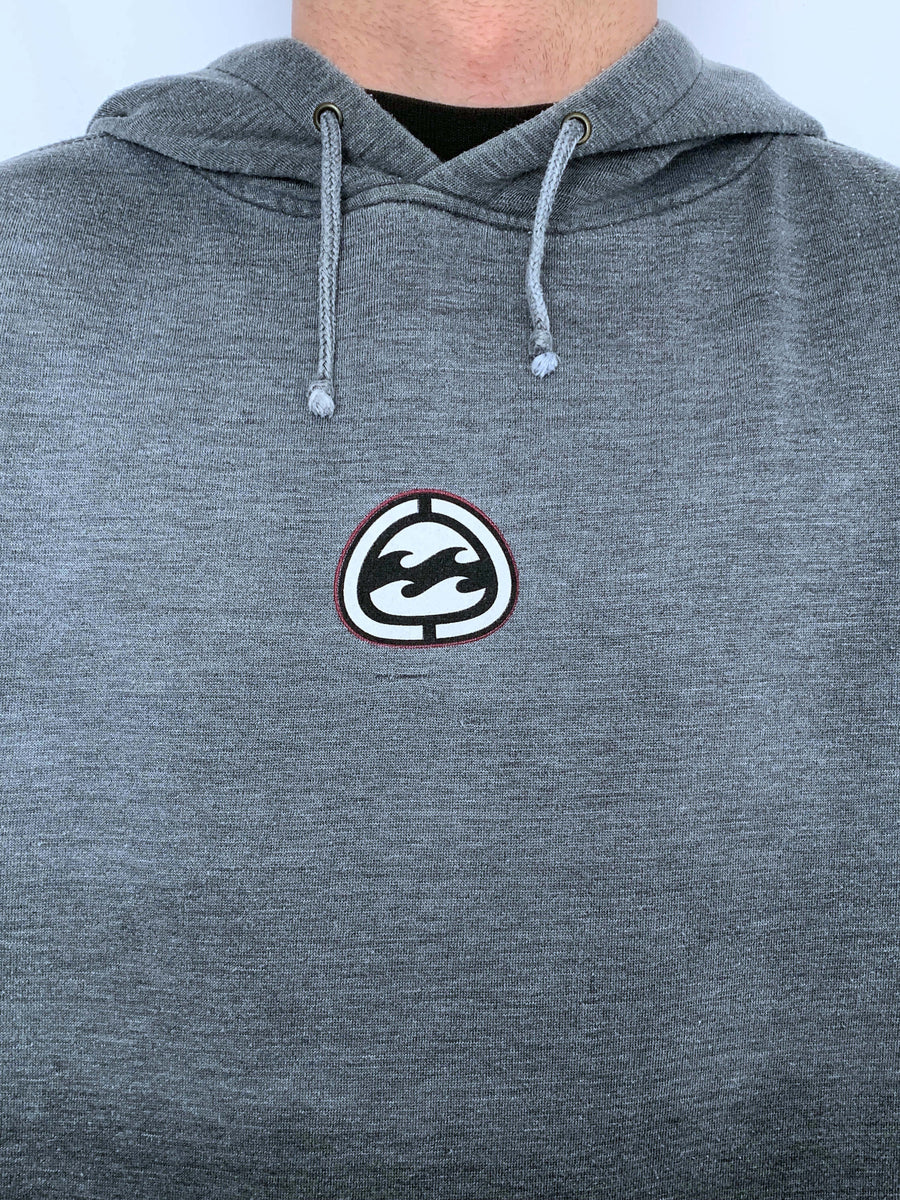 FADED VINTAGE BILLABONG SPELLOUT GRAPHIC HOODIE* - L