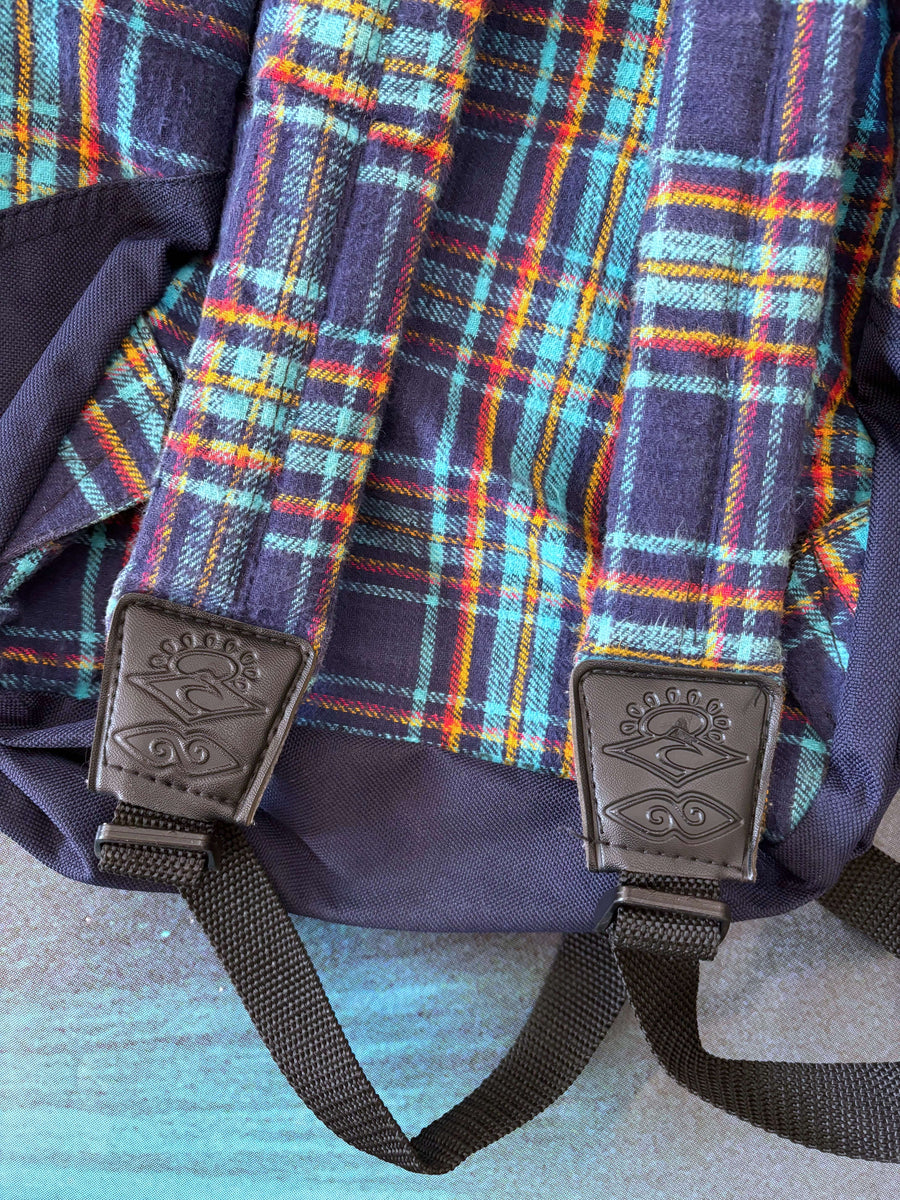 RARE 90S RIP CURL FLANNEL BACKPACK