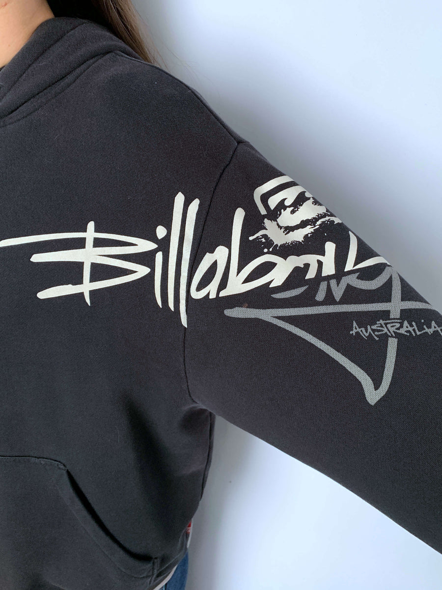 VINTAGE BILLABONG SPELLOUT ZIP UP HOODIE - S/12