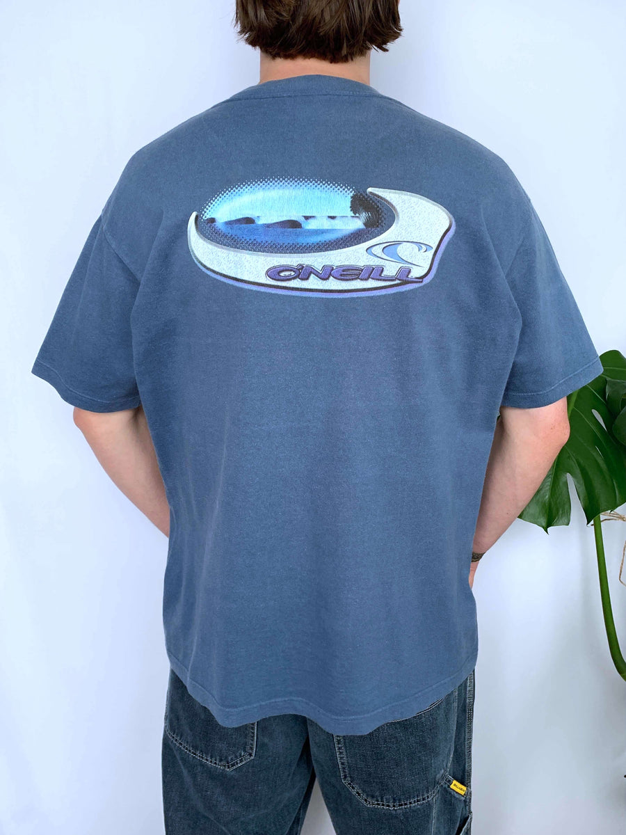 90S O'NEILL WAVE GRAPHIC TEE - L