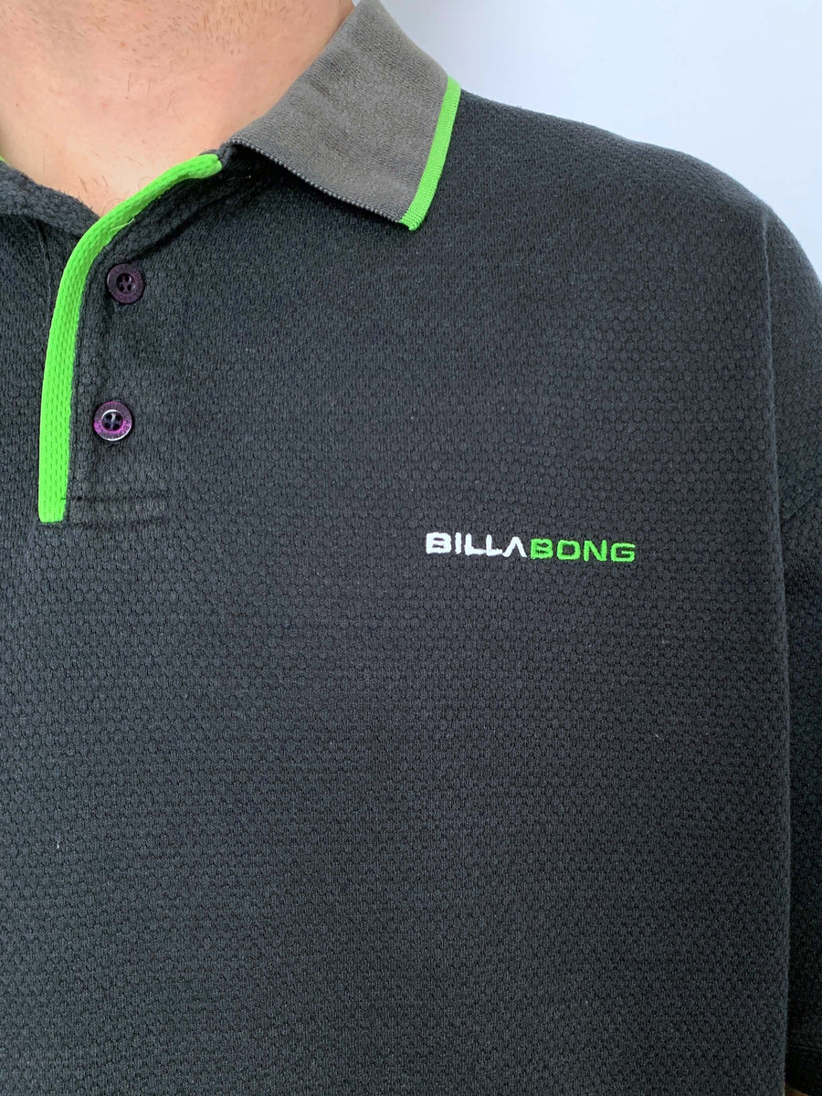 VINTAGE BILLABONG SYSTEMS POLO SHIRT - L