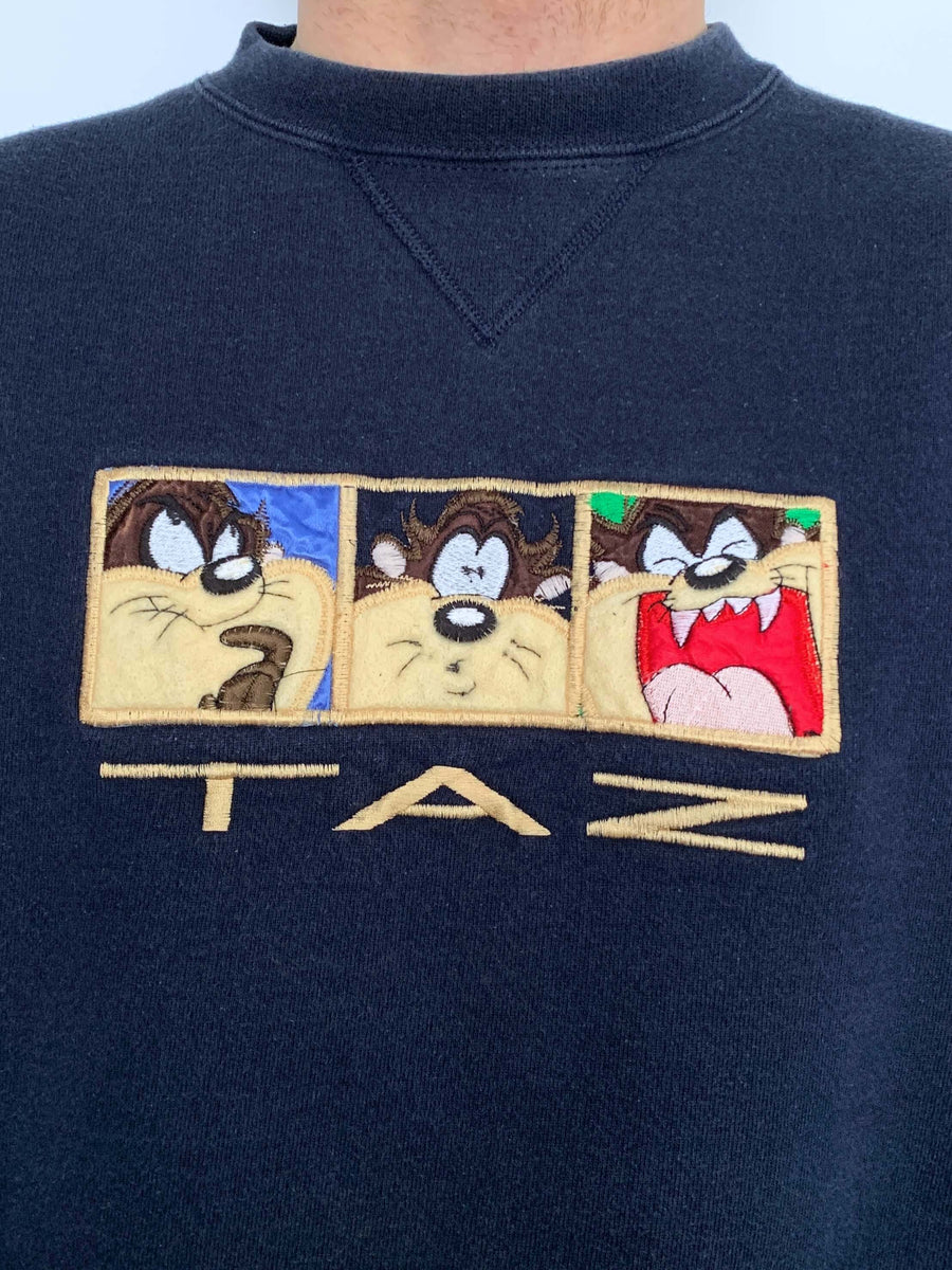VINTAGE TAZ EMBROIDERED CREWNECK - L/XL