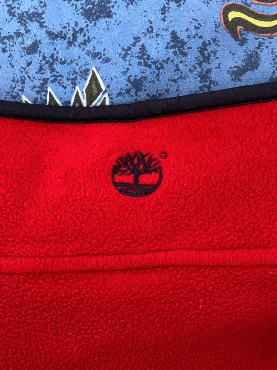 VINTAGE TIMBERLAND SNAP BUTTON FLEECE - L