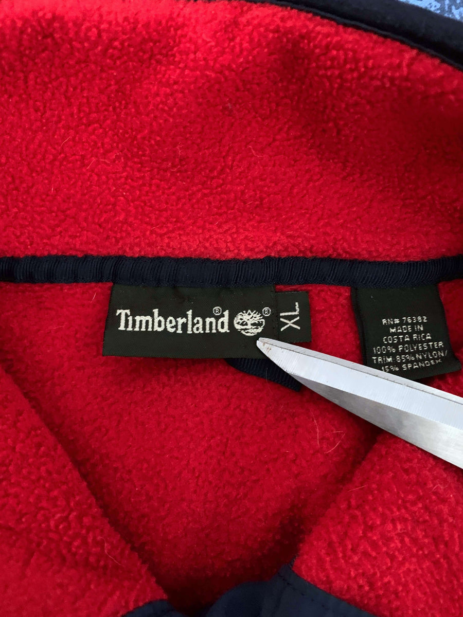 VINTAGE TIMBERLAND SNAP BUTTON FLEECE - L