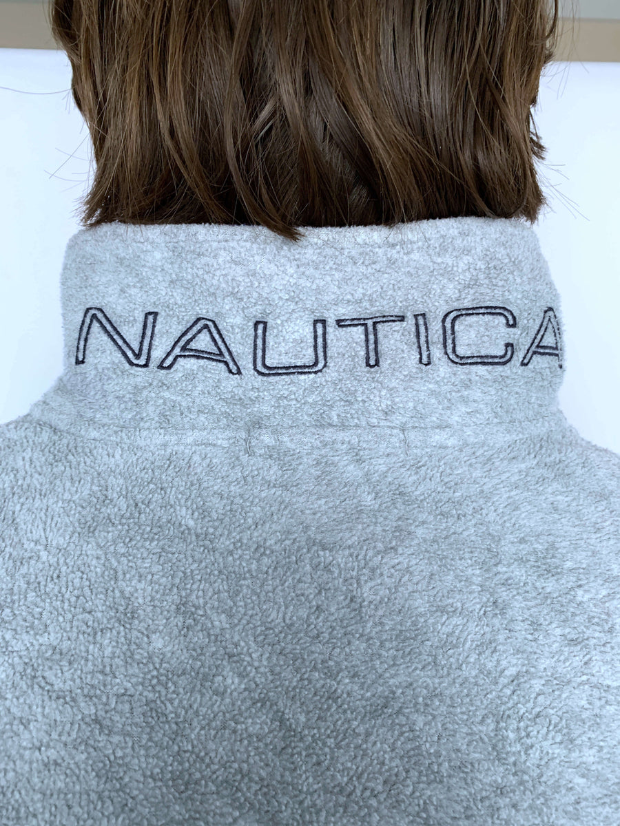 VINTAGE NAUTICA FLEECE QTR ZIP - XL