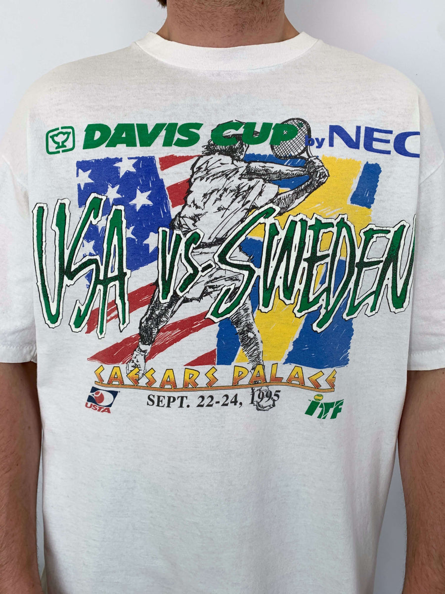 1995 DAVIS CUP USA VS SWEDEN GRAPHIC TEE