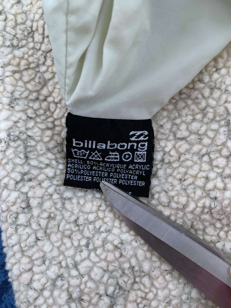 RARE VINTAGE BILLABONG TEDDY FLEECE QTR ZIP - L