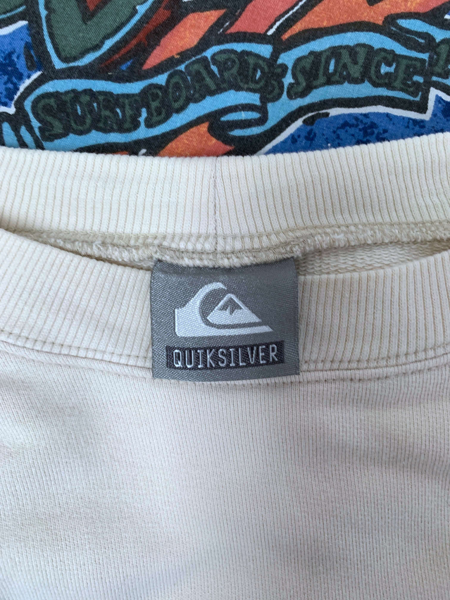 CREAM 90S QUIKSILVER EMBROIDERED CREWNECK - S/M