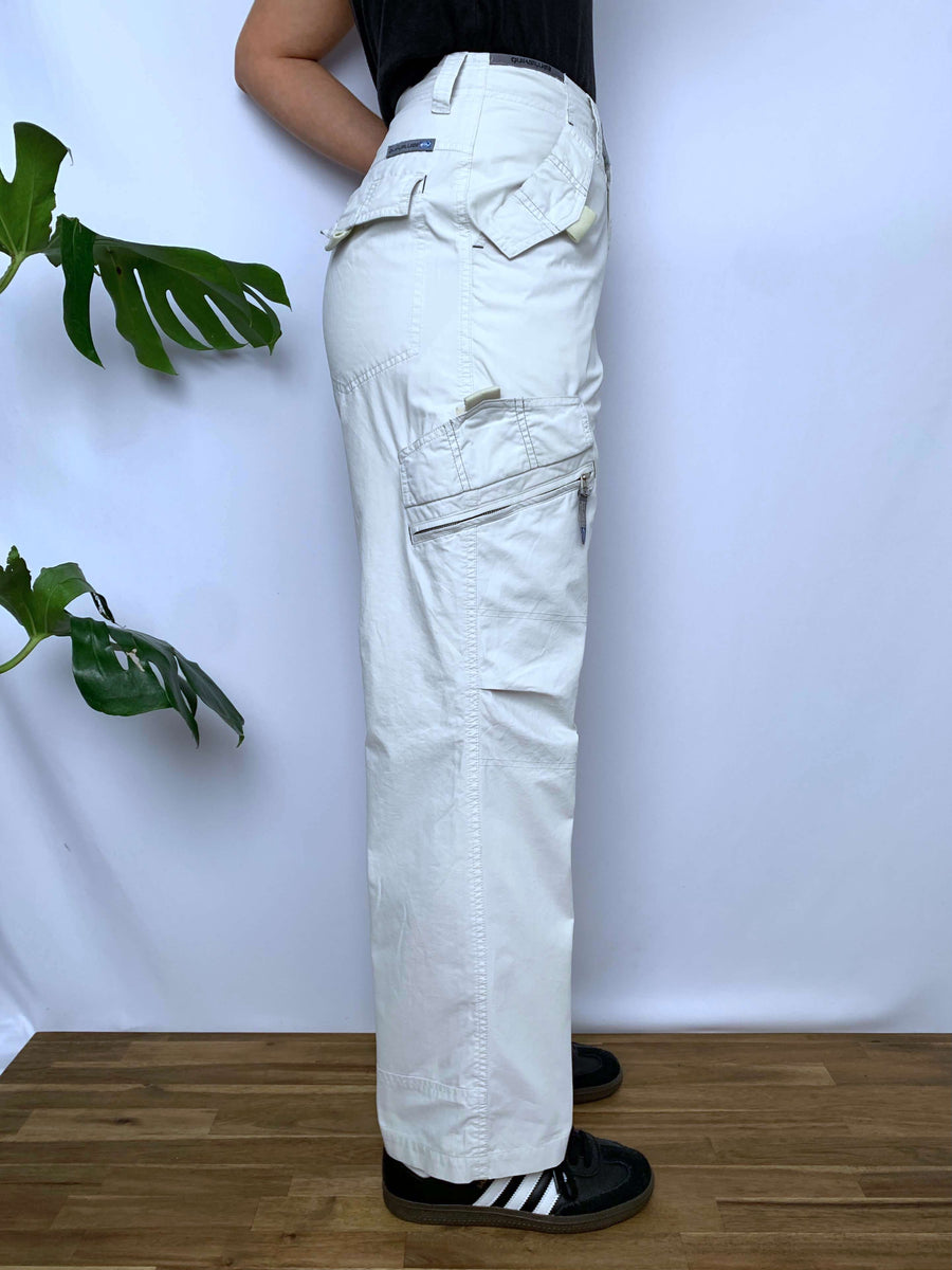 VINTAGE QUIKSILVER ZIP POCKET CARGO PANTS - W29