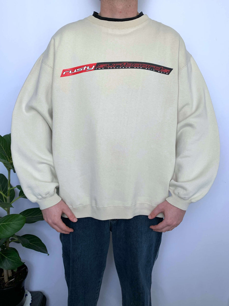 VINTAGE RUSTY FRONT HIT CREWNECK - L