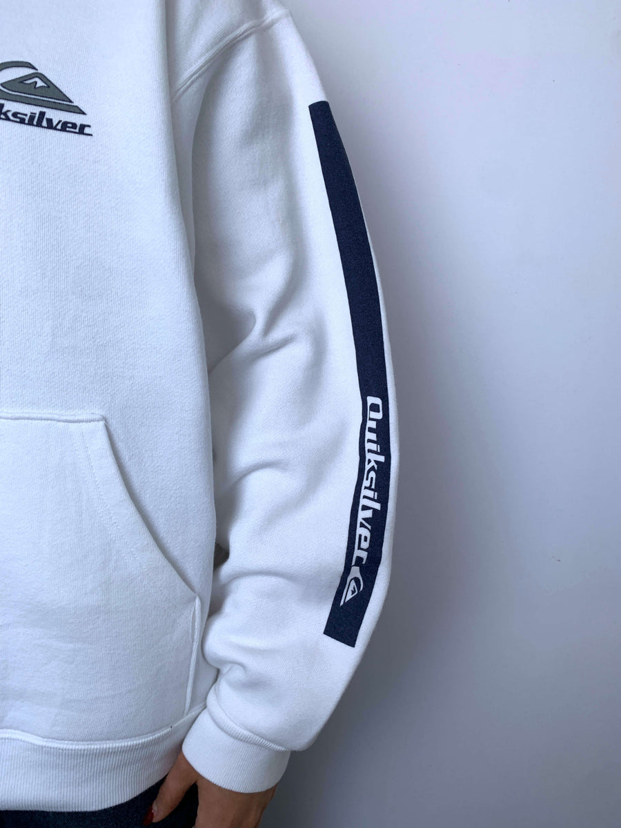 VINTAGE QUIKSILVER SLEEVE GRAPHICS HOODIE - S/10