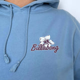 BABY BLUE VINTAGE BILLABONG HIBISCUS HOODIE - 6