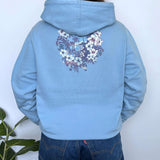 BABY BLUE VINTAGE BILLABONG HIBISCUS HOODIE - 6