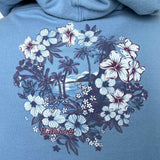 BABY BLUE VINTAGE BILLABONG HIBISCUS HOODIE - 6