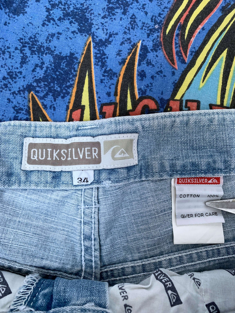 BAGGY VINTAGE QUIKSILVER LONG JORTS - W36/37