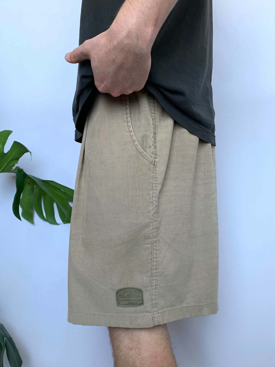 BAGGY 90S QUIKSILVER ELASTIC WAIST CORDUROY SHORTS