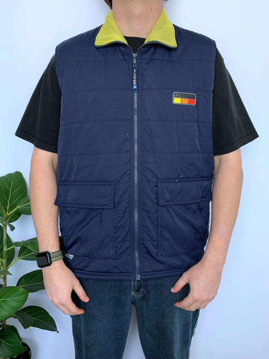 VINTAGE RUSTY RUBBER LOGO VEST - L