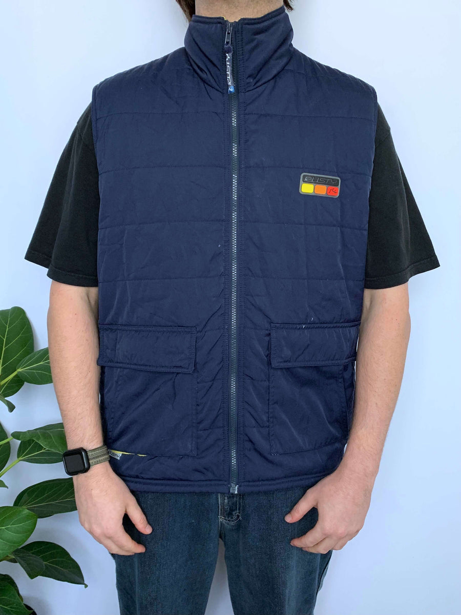 VINTAGE RUSTY RUBBER LOGO VEST - L