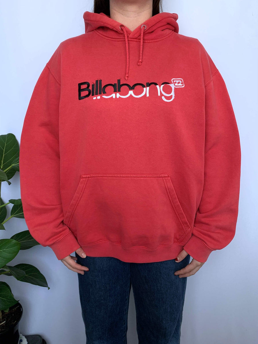 VINTAGE BILLABONG EMBROIDERED SPELLOUT HOODIE - M