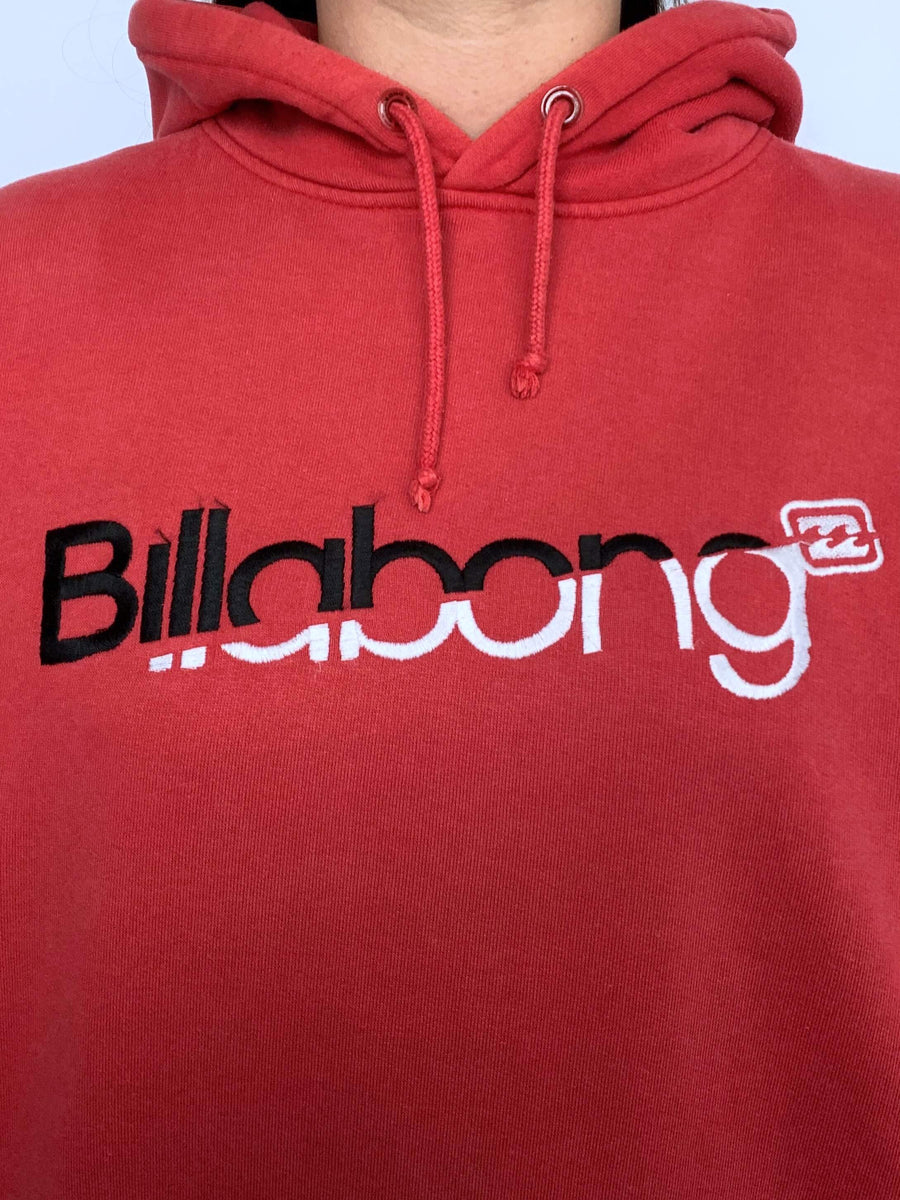 VINTAGE BILLABONG EMBROIDERED SPELLOUT HOODIE - M