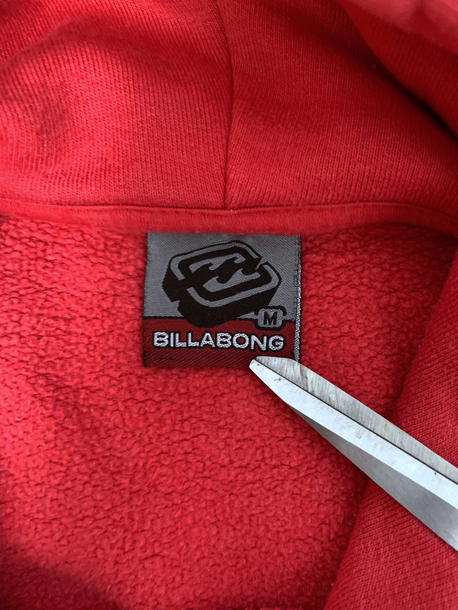 VINTAGE BILLABONG EMBROIDERED SPELLOUT HOODIE - M