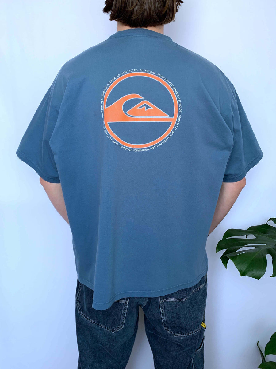 VINTAGE QUIKSILVER 'FUNCTION PERFORMANCE TECHNOLOGY SIMPLICITY' TEE - L/XL