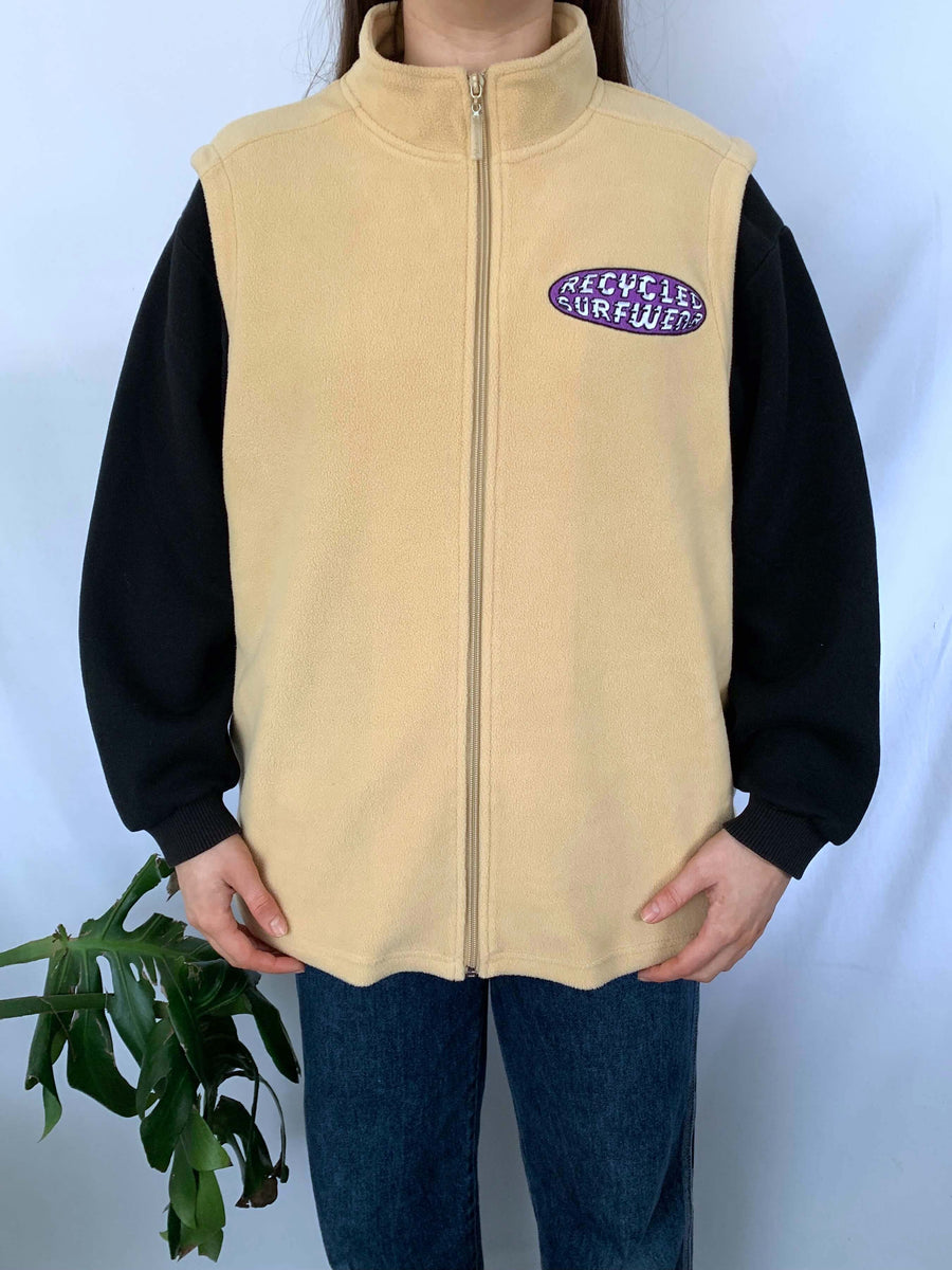 VINTAGE RSW EMBROIDERED FLEECE VEST - M