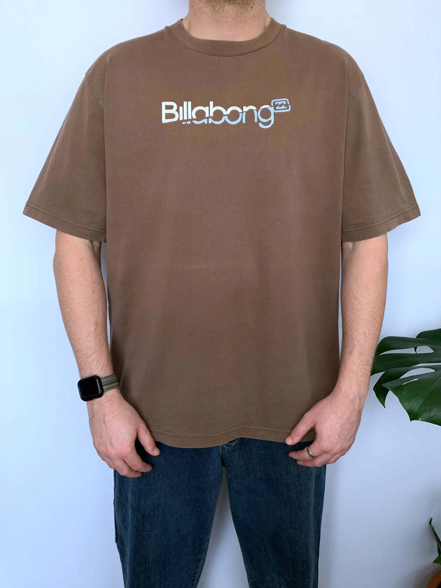 BROWN VINTAGE BILLABONG SPELLOUT TEE -XL