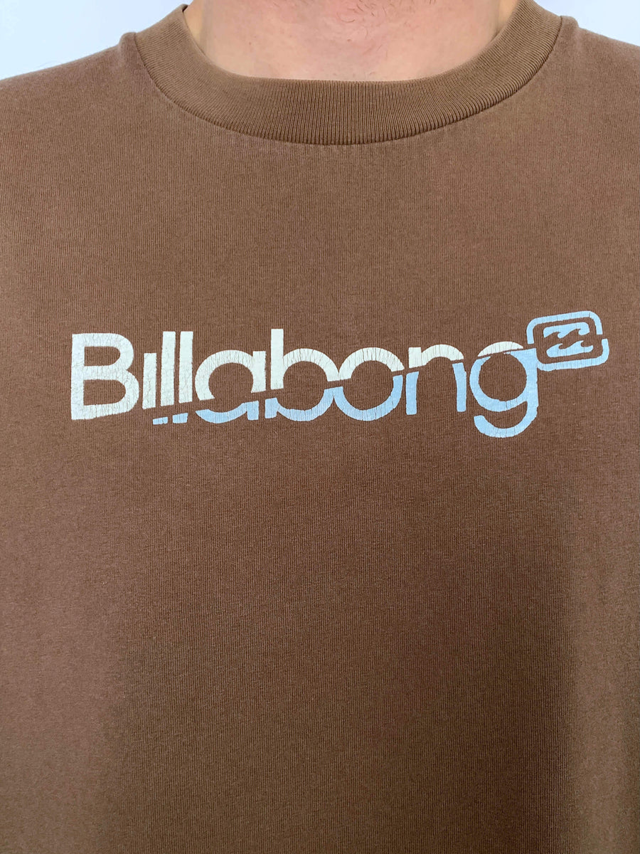 BROWN VINTAGE BILLABONG SPELLOUT TEE -XL