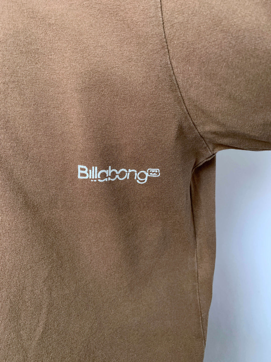 BROWN VINTAGE BILLABONG SPELLOUT TEE -XL