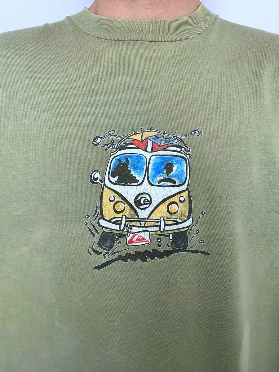 VINTAGE QUIKSILVER KOMBI VAN TEE - L