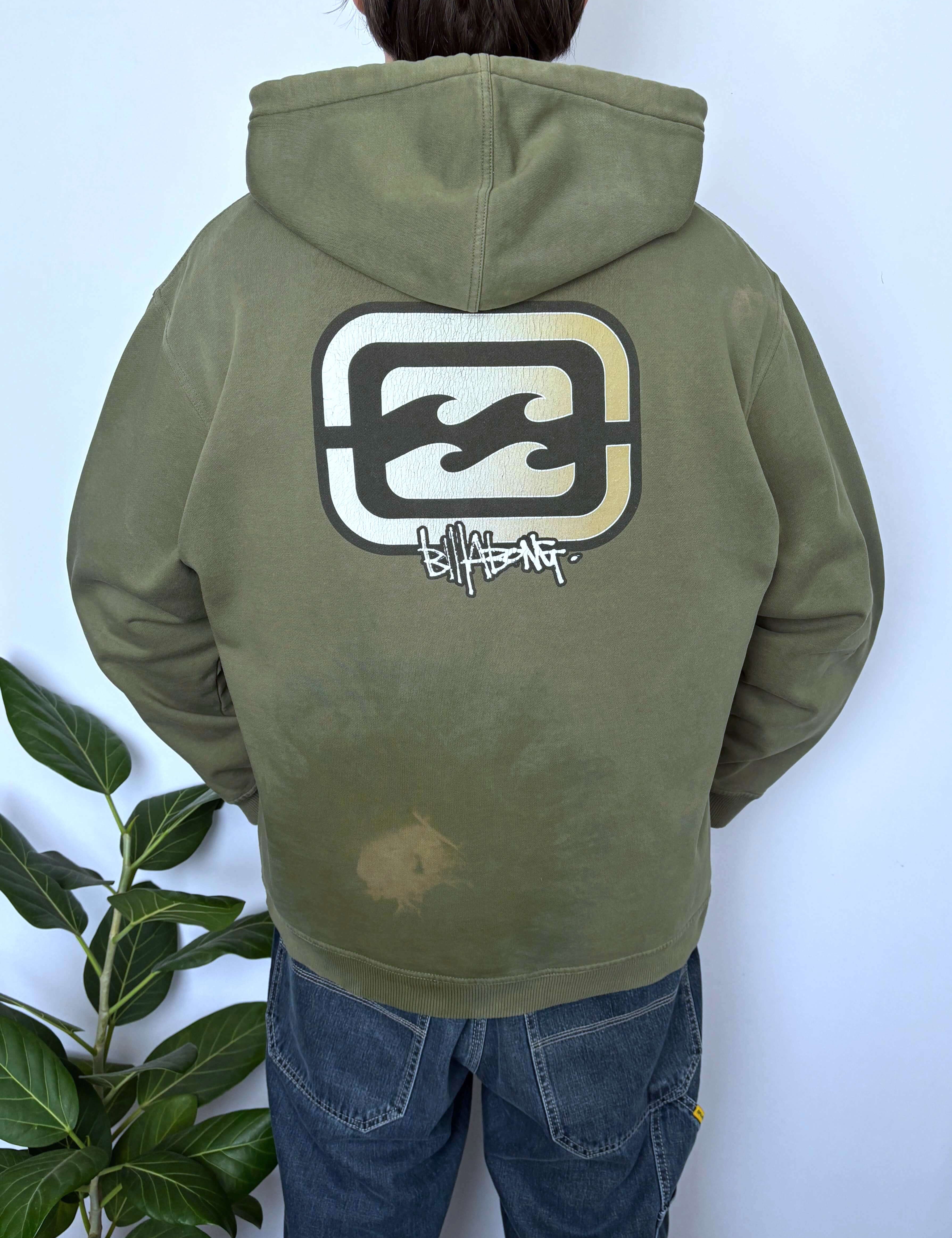 FADED VINTAGE BILLABONG LOGO HOODIE - M/L