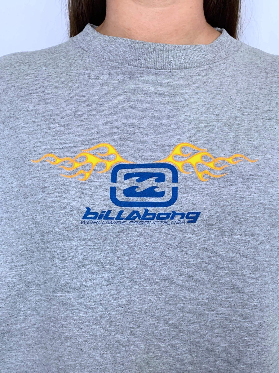 RARE VINTAGE BILLABONG FLAME LONG SLEEVE TEE - M