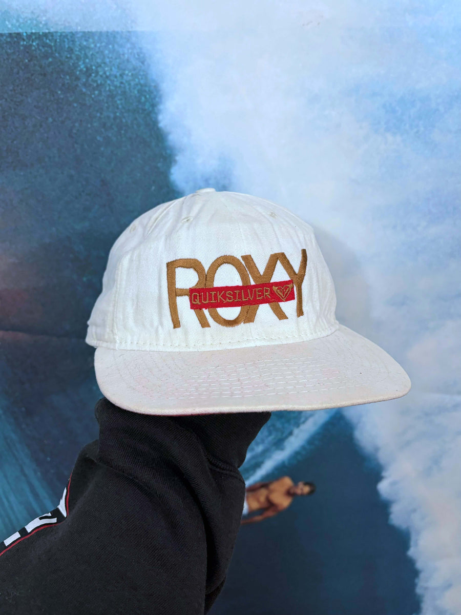 90S ROXY BIG EMBROIDERED SPELLOUT HAT