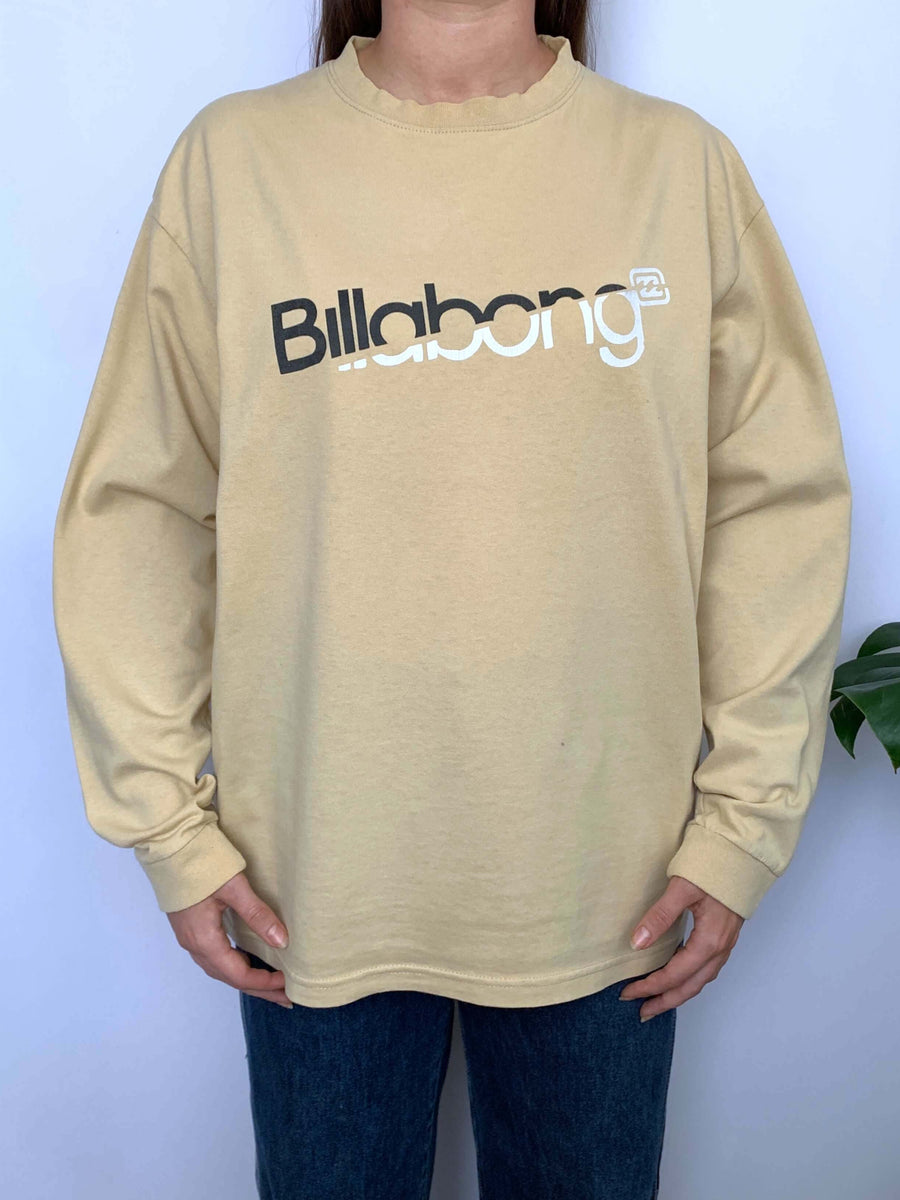 VINTAGE BILLABONG SPELLOUT/LOGO LONG SLEEVE - S/M